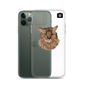 "SPARKLES" (iPhone Case-Brown Cat)