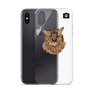 "SPARKLES" (iPhone Case-Brown Cat)